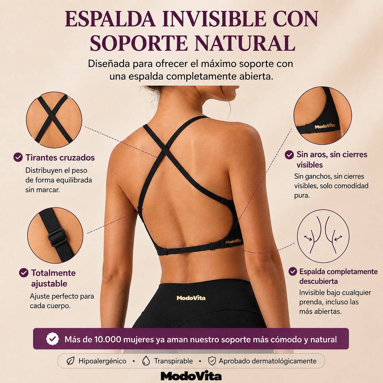 Sujetador Push-Up Invisible