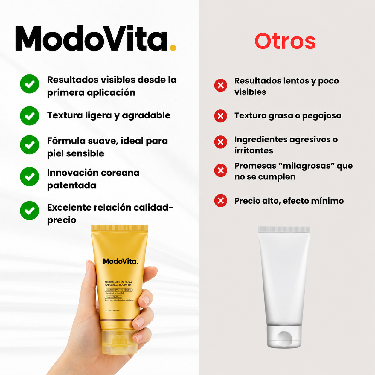 Mascarilla Facial Coreana con Cúrcuma y Colágeno